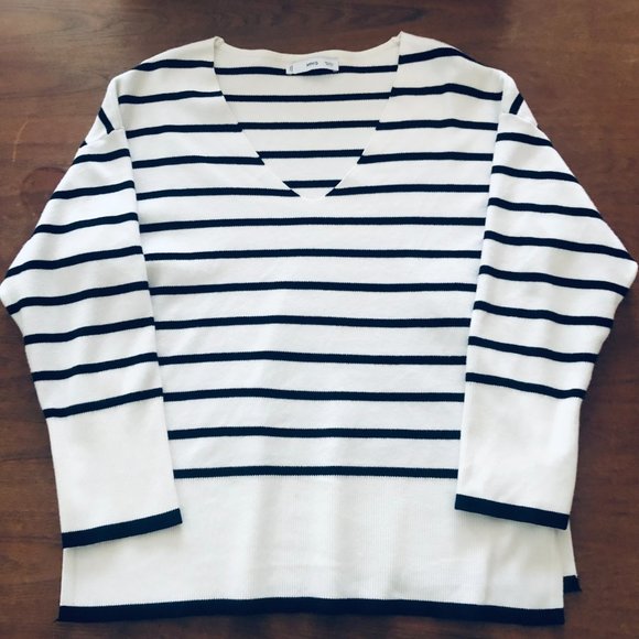 MANGO - Oversized striped sweater - Picture 7 of 10